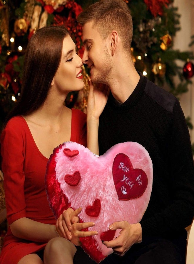 PICKKART PriMaryHoMe Love Heart Shape Pillow Cushion Toys - Gifts for Girlfriend/ Wife/ Friends/ Girls/ Valentine's Day - Pink Soft Heart Shaped Polyester Throw Pillows Gift (Pink Tripple Heart JFU) - Image 2